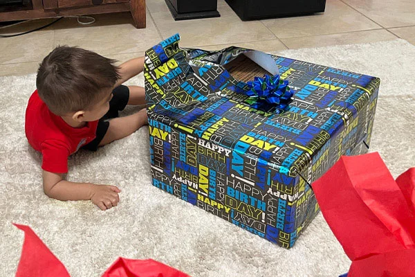 Photograph of baby Cyrus on his second birthday