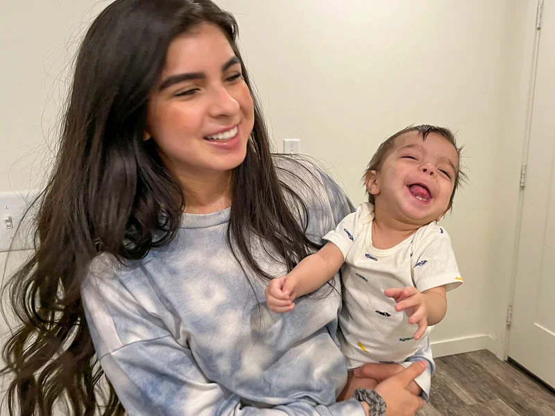 Baby Cyrus loves his mom and his mom loves him!