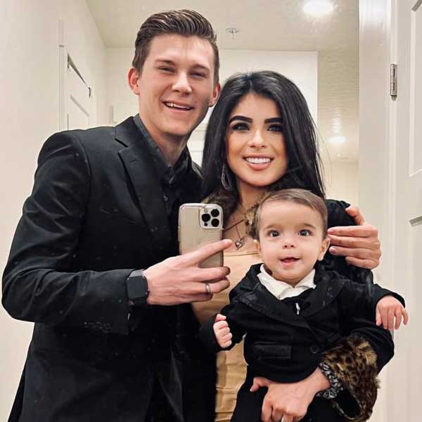Photograph of Baby Cyrus and parents
