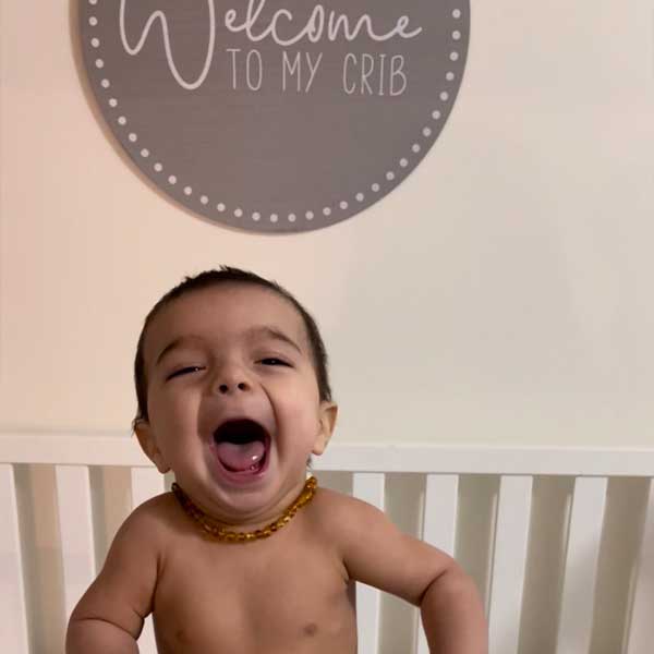 Photograph of Baby Cyrus in his crib