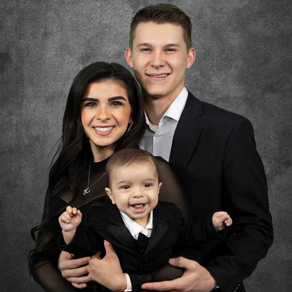 Photograph of Baby Cyrus and family