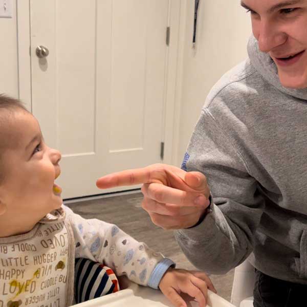 Photograph of Baby Cyrus and father